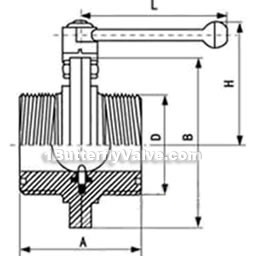 Manual metal hard-sealed wafer butterfly valve constructral diagram